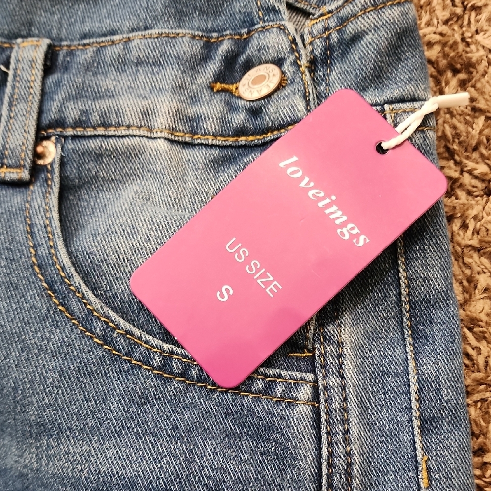 Baggy Barrel Blue Women's Denim Overalls - Picture 3 of 7